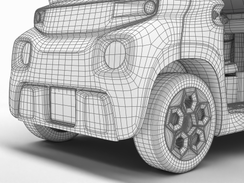 Citroen Ami 2020 Police HQ interior Model 3D