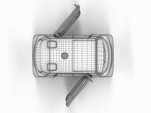 Citroen Ami 2020 Police HQ interior Model 3D