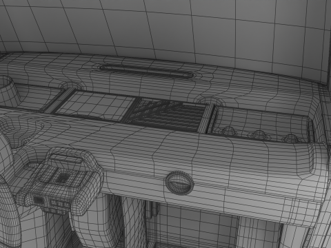 Citroen Ami 2020 Police HQ interior Model 3D