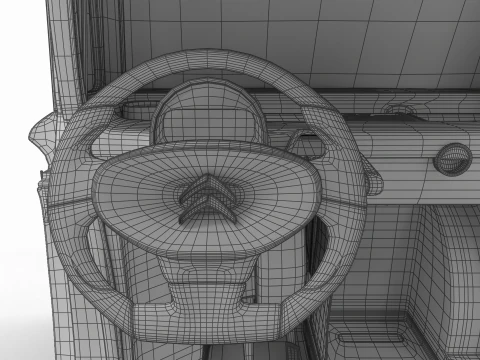 Citroen Ami 2020 Police HQ interior 3D Model