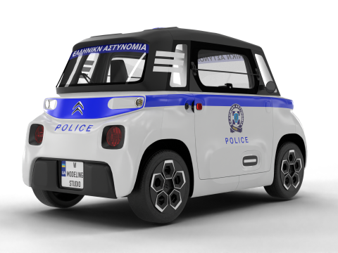 Citroen Ami 2020 Police 3D Модель