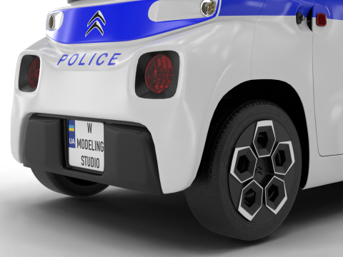 Citroen Ami 2020 Police 3D Модель