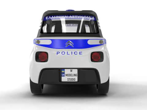 Citroen Ami 2020 Police 3D Модель