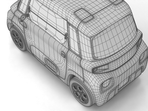 Citroen Ami 2020 Police 3D Модель
