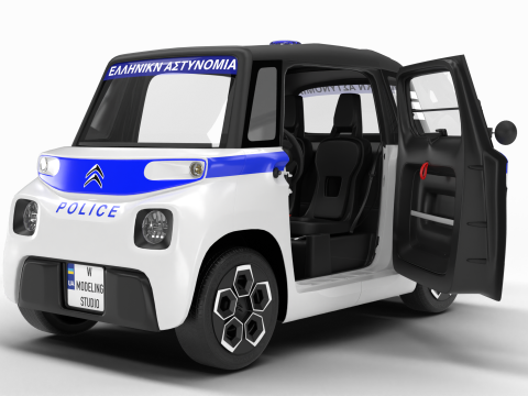 Citroen Ami 2020 Police HQ interior 3Dモデル