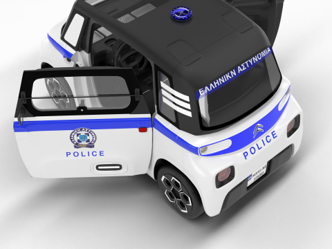 Citroen Ami 2020 Police HQ interior Model 3D