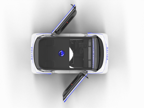 Citroen Ami 2020 Police HQ interior Model 3D