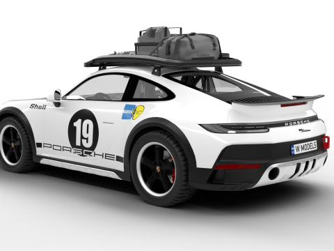 Porsche 911 Dakar 2023 Rallye 1971 3D Модель