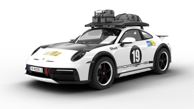 Porsche 911 Dakar 2023 Rallye 1971 3D Модель .c4d .max .obj .3ds .fbx .stl .blend 