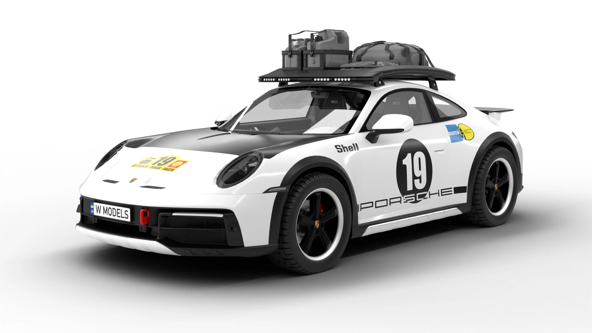 Porsche 911 Dakar 2023 Rallye 1971 3D Model .c4d .max .obj .3ds .fbx .stl .blend 