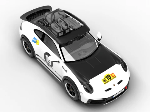 Porsche 911 Dakar 2023 Rallye 1971 3D Model