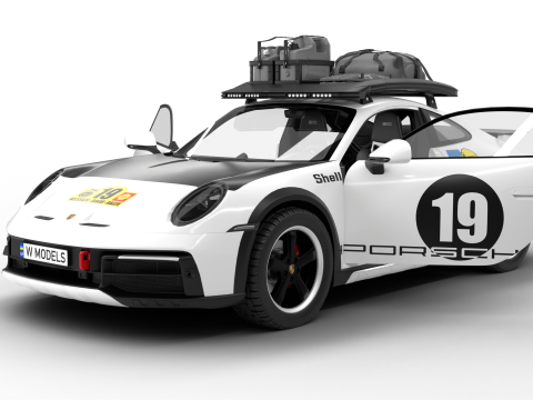 Porsche 911 Dakar 2023 Rallye 1971 HQ 3D Model