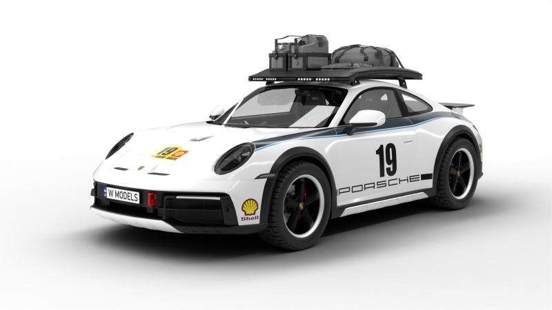 Porsche 911 Dakar Rallye 1974 3Dモデル .c4d .max .obj .3ds .fbx .stl .blend 