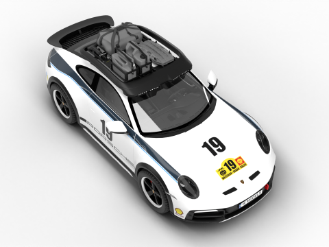 Porsche 911 Dakar Rallye 1974 3Dモデル