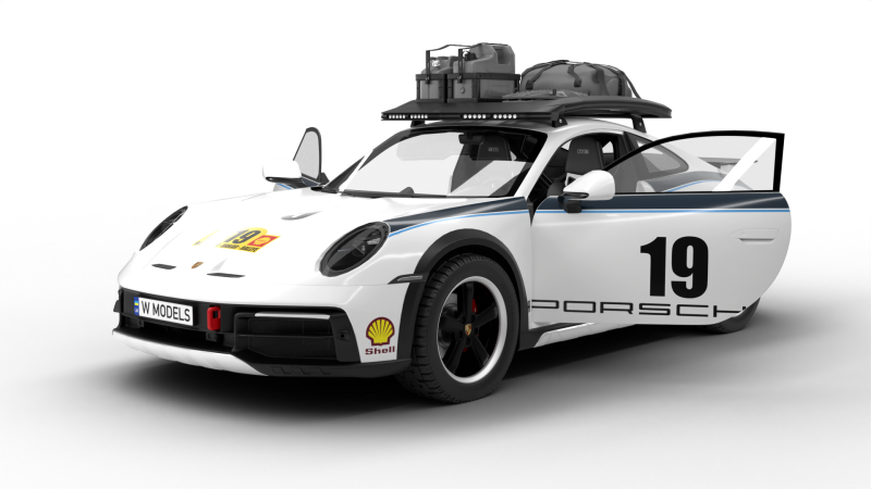 Porsche 911 Dakar Rallye 1974 HQ 3D Model .c4d .max .obj .3ds .fbx .stl .blend 
