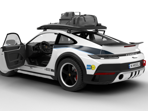 Porsche 911 Dakar Rallye 1974 HQ 3D Model