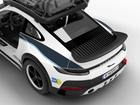 Porsche 911 Dakar Rallye 1974 HQ 3D Model