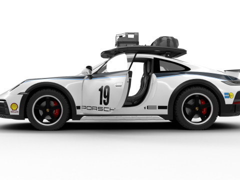 Porsche 911 Dakar Rallye 1974 HQ 3D Model