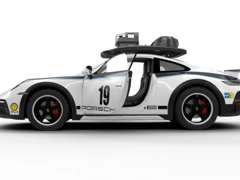 Porsche 911 Dakar Rallye 1974 HQ 3D Model