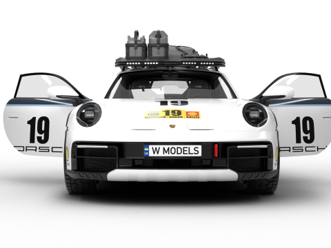Porsche 911 Dakar Rallye 1974 HQ 3D Model