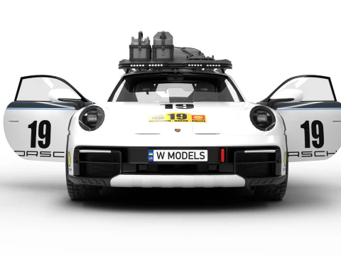 Porsche 911 Dakar Rallye 1974 HQ 3D Model
