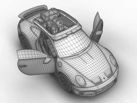 Porsche 911 Dakar Rallye 1974 HQ 3D Model