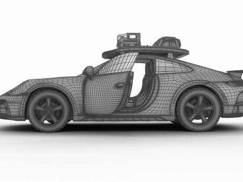 Porsche 911 Dakar Rallye 1974 HQ 3D Model