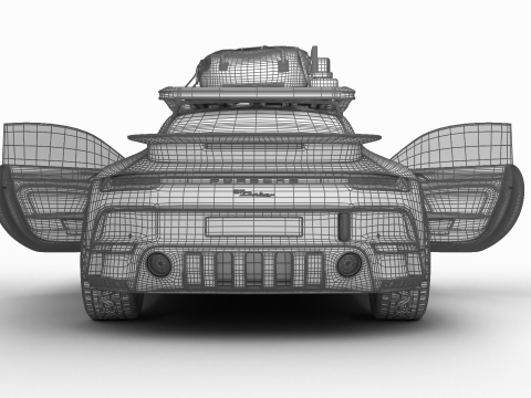 Porsche 911 Dakar Rallye 1974 HQ 3D Model