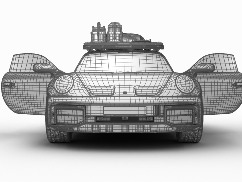 Porsche 911 Dakar Rallye 1974 HQ 3D Model