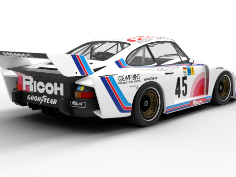 Porsche 935 K2 1978 Le Mans Racing 3D Модель