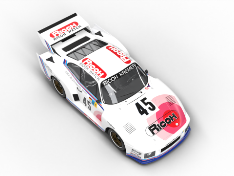 Porsche 935 K2 1978 Le Mans Racing 3D Модель