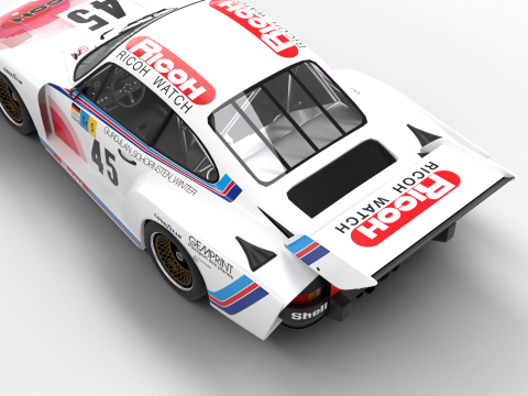 Porsche 935 K2 1978 Le Mans Racing 3D Модель