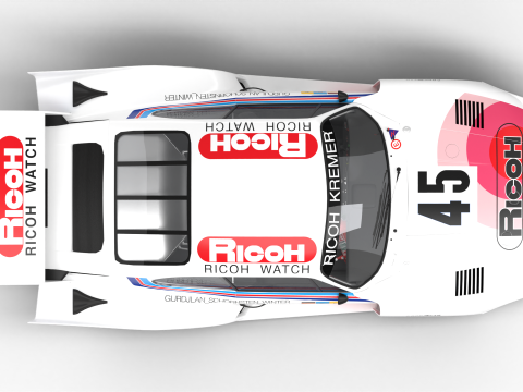 Porsche 935 K2 1978 Le Mans Racing 3D Модель