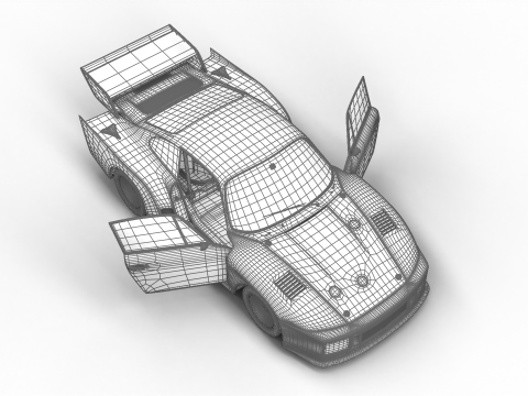 Porsche 935 K2 1978 Le Mans Racing 3D Модель