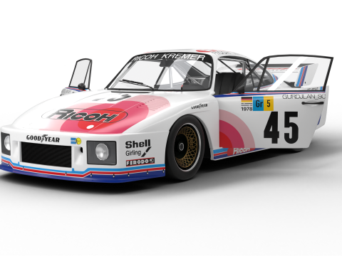 Porsche 935 K2 1978 Le Mans Racing HQ interior Modelo 3D
