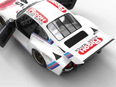 Porsche 935 K2 1978 Le Mans Racing HQ interior 3D मॉडल