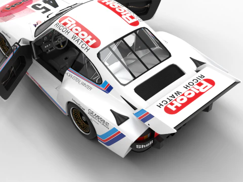 Porsche 935 K2 1978 Le Mans Racing HQ interior 3D Model