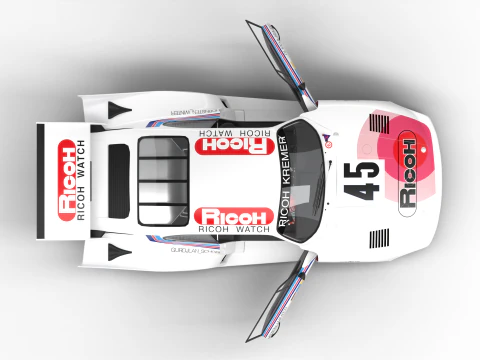 Porsche 935 K2 1978 Le Mans Racing HQ interior 3D Model