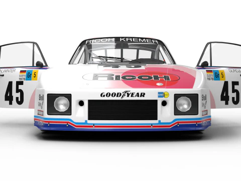 Porsche 935 K2 1978 Le Mans Racing HQ interior 3D Model
