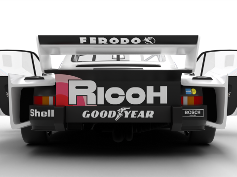 Porsche 935 K2 1978 Le Mans Racing HQ interior 3D मॉडल