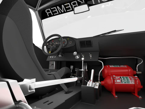 Porsche 935 K2 1978 Le Mans Racing HQ interior 3D Model