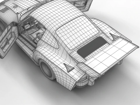 Porsche 935 K2 1978 Le Mans Racing HQ interior 3D Model