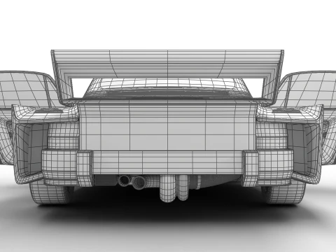 Porsche 935 K2 1978 Le Mans Racing HQ interior 3D Model