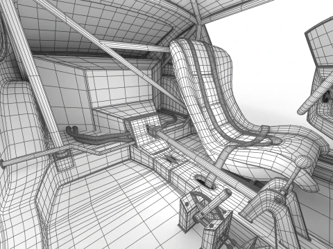 Porsche 935 K2 1978 Le Mans Racing HQ interior 3D Model