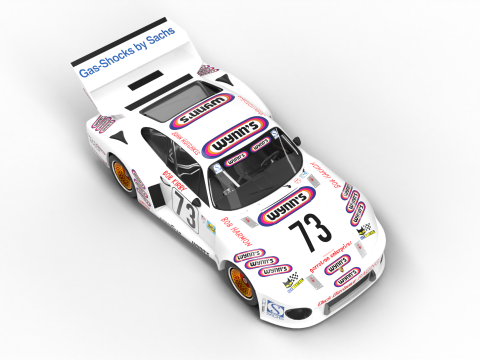 Porsche 935 79 1979 Wynns Le Mans Racing 3D Модель