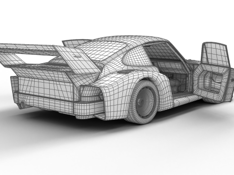 Porsche 935 79 1979 Wynns Le Mans Racing HQ 3D Model