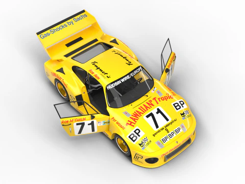 Porsche 935 Le Mans 1979 Barbour Racing HQ 3D Model