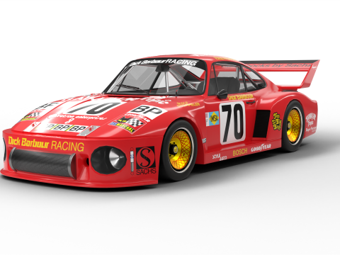 Porsche 935 Le Mans 1979 Barbour Racing 2nd Place 3Dモデル