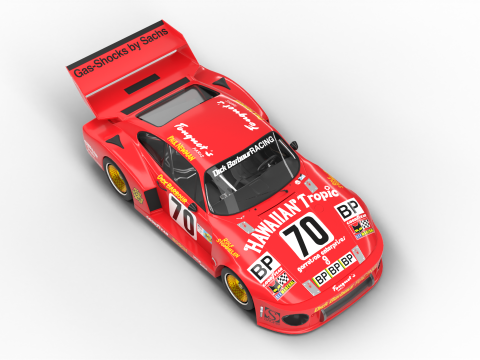 Porsche 935 Le Mans 1979 Barbour Racing 2nd Place 3D Модель