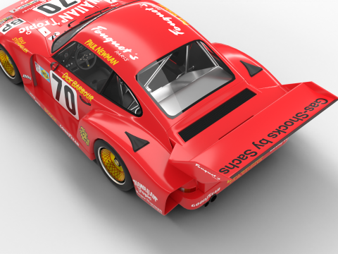 Porsche 935 Le Mans 1979 Barbour Racing 2nd Place 3D Модель